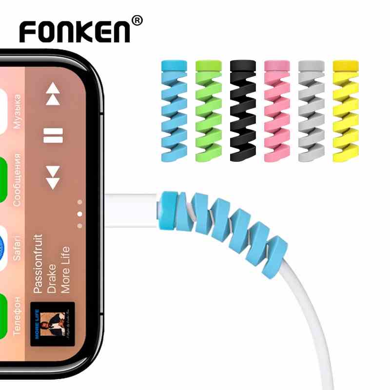 Set 4 Phụ Kiện Bảo Vệ Dây Cáp FONKEN Bằng Silicon