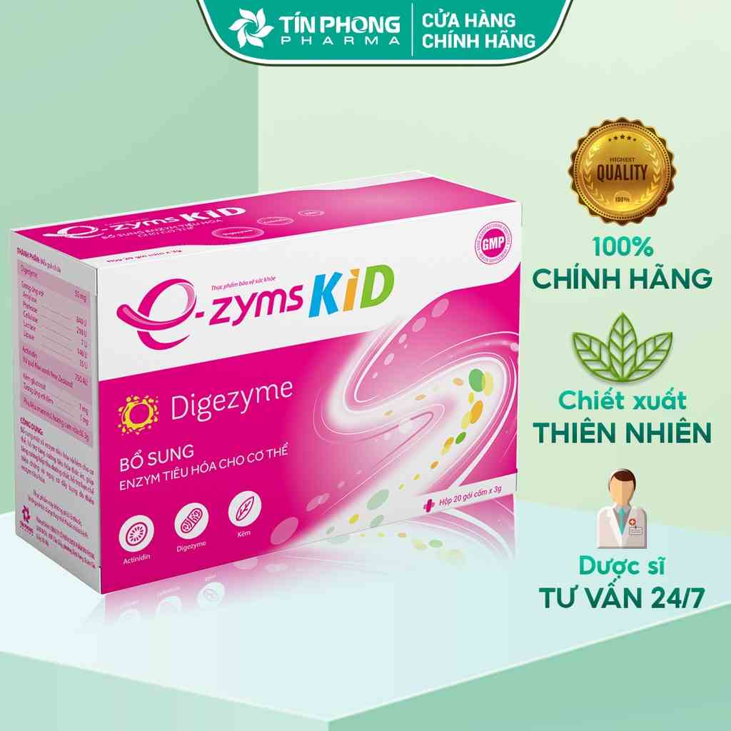 Cốm E-zyms Kid Giúp Bé Ăn Ngon, Tăng Cân, Giảm Táo Bón, Thúc Đẩy Hệ Tiêu Hóa Phát Triển Toàn Diện Hộp 20 Gói TTP030