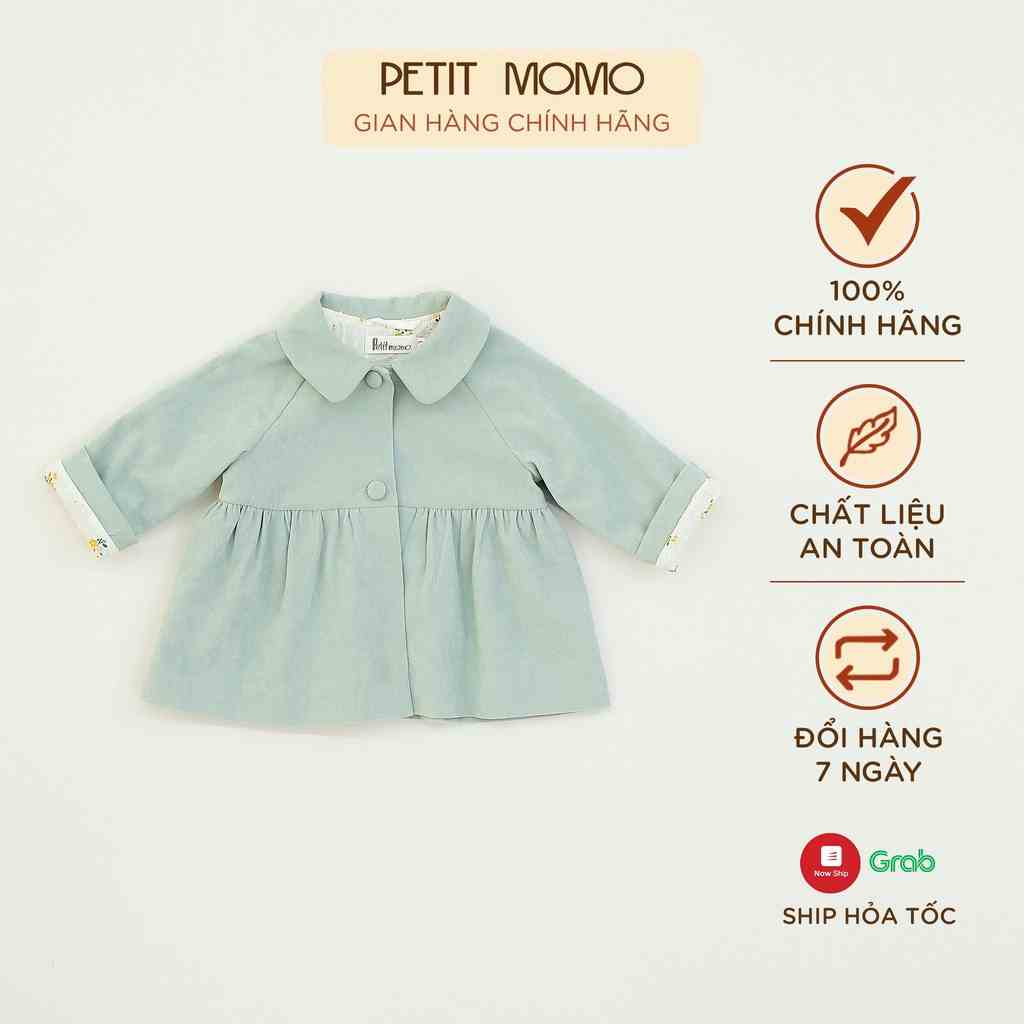 Áo Khoác Bé Gái 10 Tháng 5 Tuổi Dáng BabyDoll PETITMOMO Vải Nhung Chéo Cao Cấp H086