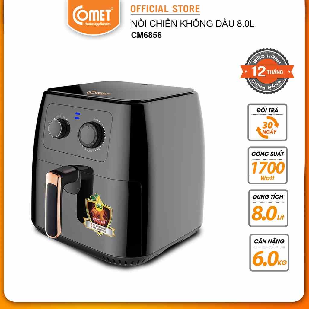 Nồi chiên không dầu 8L COMET - CM6856