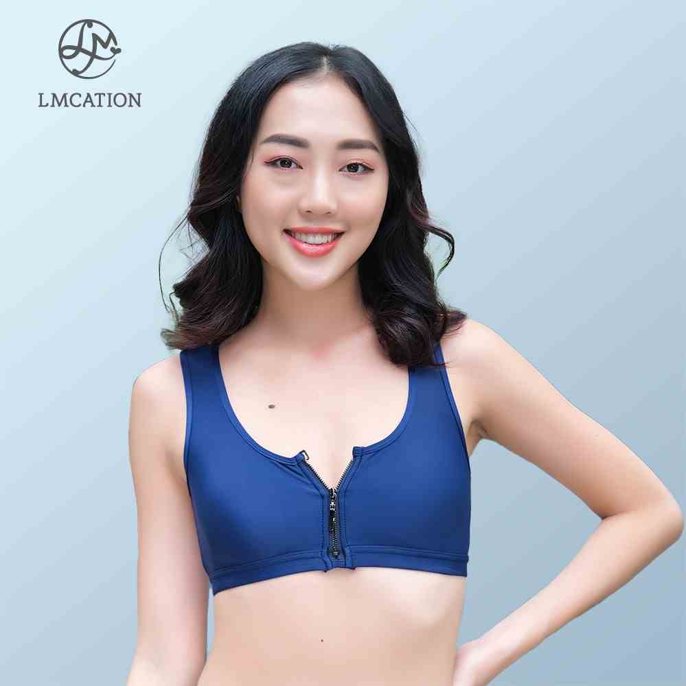 [Mã BMLTA35 giảm đến 35K đơn 99K] Áo ngực đa năng Gym-to-swim LMcation Tina Bikini - Màu Xanh Đen