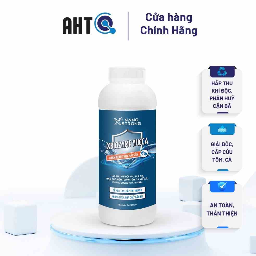 [Mã BMLTB200 giảm đến 100K đơn 499K] Xbiozyme yucca Nano Xstrong-hấp thụ khí độc, chống ngộ độc cho tôm cá 1000ml