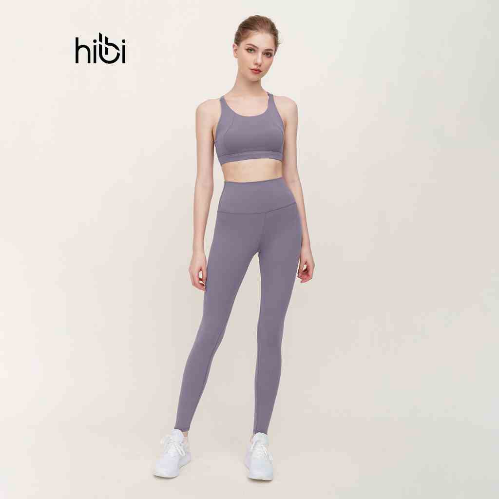 Set đồ tập yoga Luxury Hibi Sports H138, áo bra thể thao khoét lưng tam giác, quần