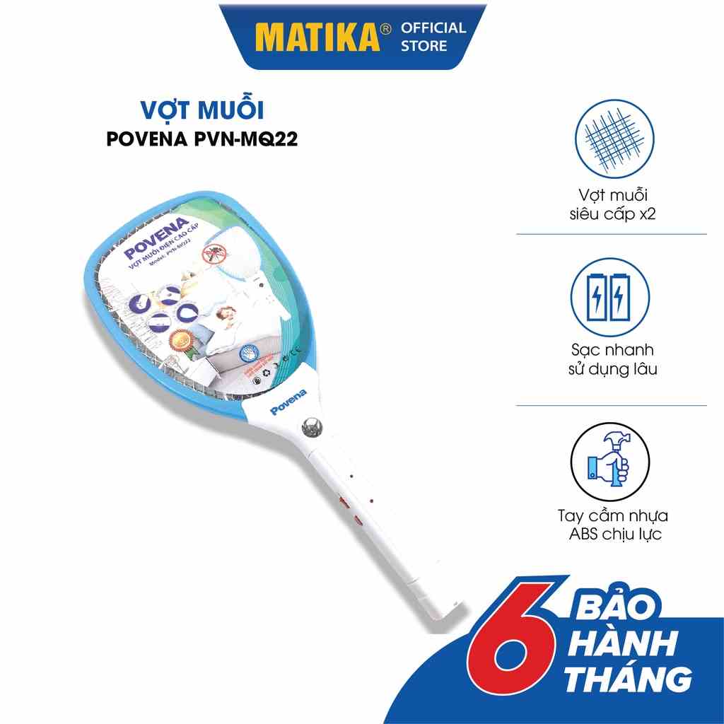 Vợt Muỗi POVENA Màu Xanh PVN-MQ22