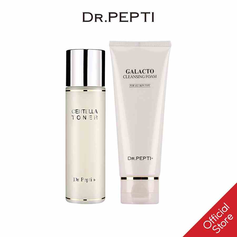 [Combo] Nước Hoa Hồng Dr.Pepti Centella Toner Và Sữa Rửa Mặt Dr.Pepti Galacto Cleansing Foam