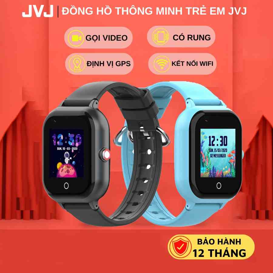 Đồng hồ định vị thông minh JVJ Y92/DF25/J95H 2022 cho trẻ em - Hỗ trợ tiếng Việt, Kháng nước IP67-Bảo hành 12T