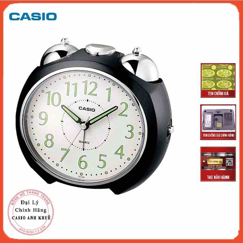 [Mã BMLTB200 giảm đến 100K đơn 499K] Đồng hồ để bàn Casio TQ-369-1DF có đèn chuông báo thức, dạ quang ( 11.6×13×9 cm )