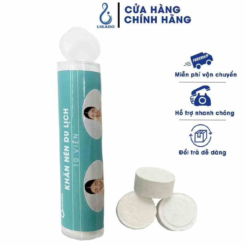 Khăn Nén Du Lịch Likado dạng ống 10 viên