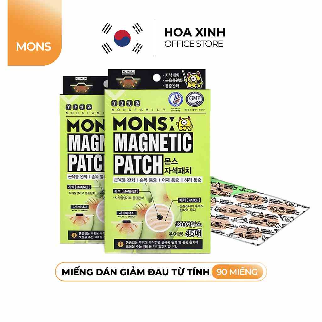 Miếng Dán Giảm Đau Cơ Bắp Bằng Từ TInh Monsfit Magnetic Patch