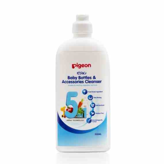 [Mã BMLT35 giảm đến 35K đơn 99K] Dung dịch súc rửa bình sữa và rau củ quả Pigeon ECO chai 500ml 5in1