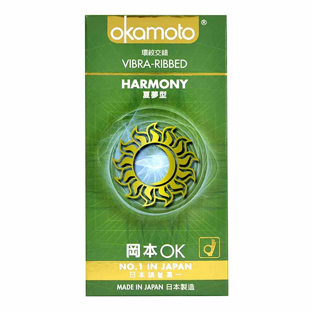 Bao Cao Su Okamoto Harmony Gân Sọc Hộp 10 Cái