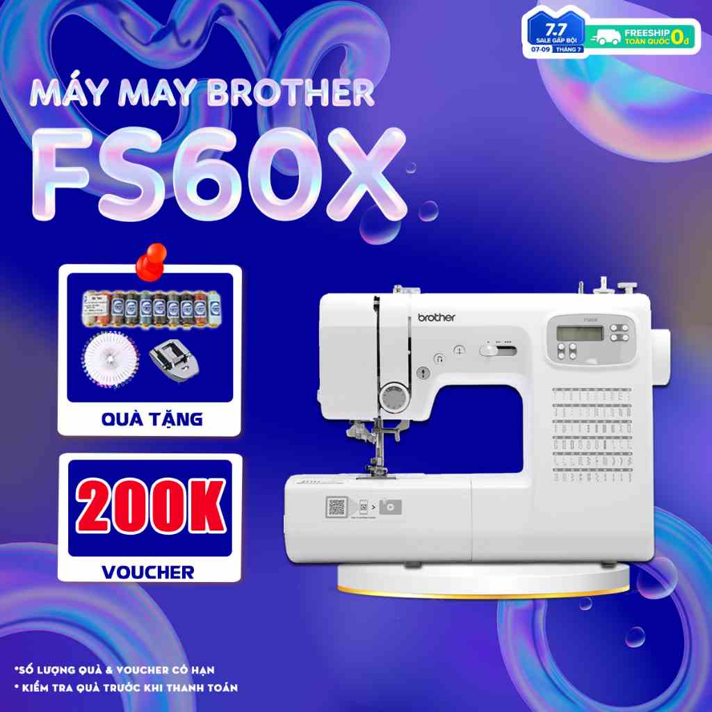 Máy May Điện Tử Brother FS60X - Hàng Chính Hãng