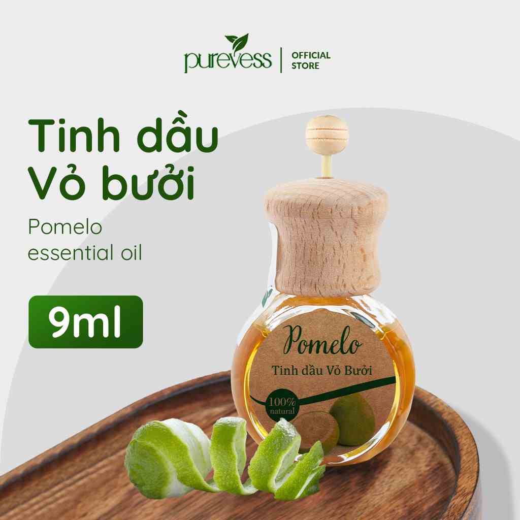 Tinh dầu treo xe Vỏ bưởi Purevess 10ml giúp thơm phòng, thư giãn và thông thoáng xe ô tô