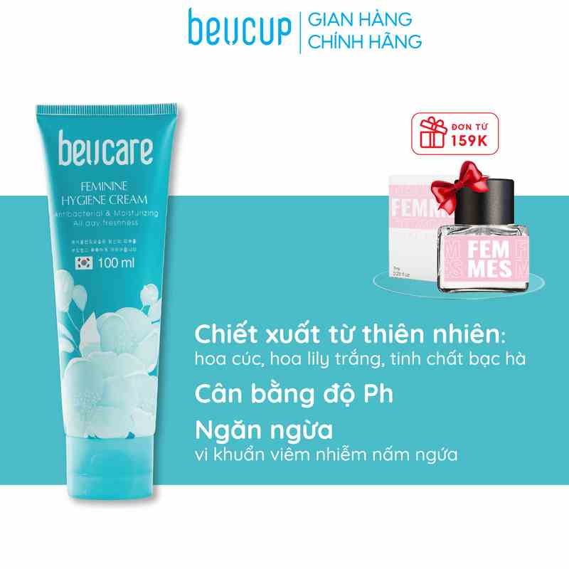 Dung Dịch Vệ Sinh Phụ Nữ Và Vệ Sinh Cốc Nguyệt San BeUcare 100ml Chính Hãng- se khít,khử