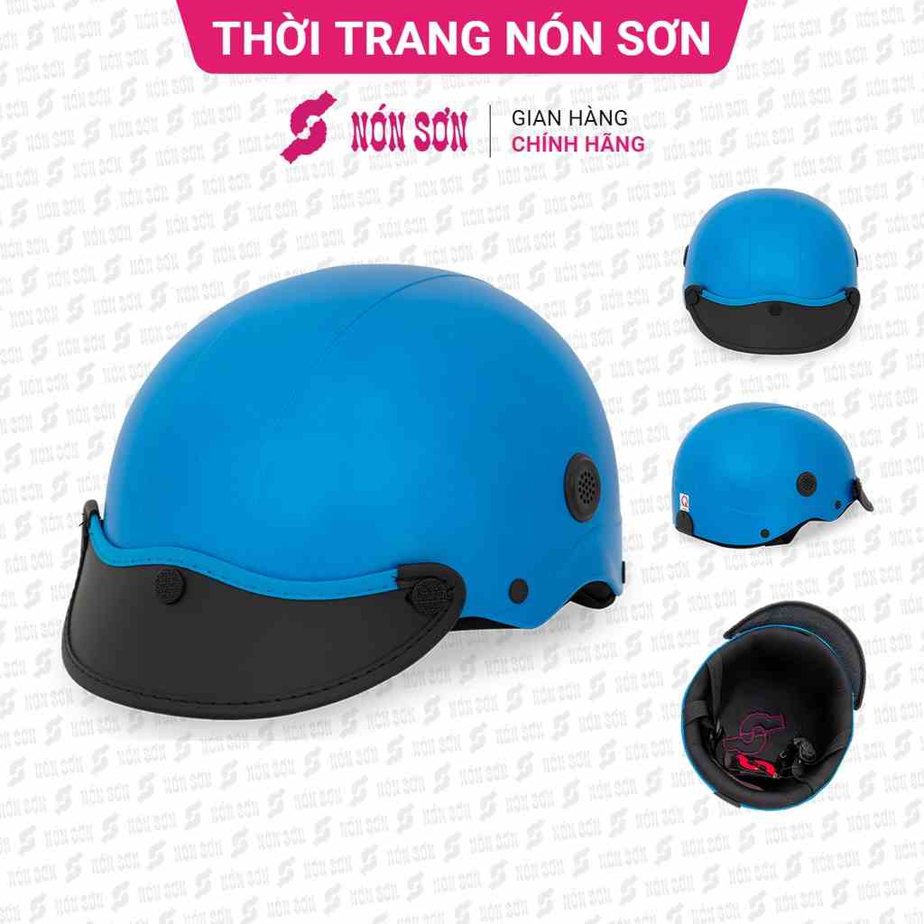 Mũ bảo hiểm nửa đầu lỗ thông gió chính hãng NÓN SƠN XANH-TG-XH-499