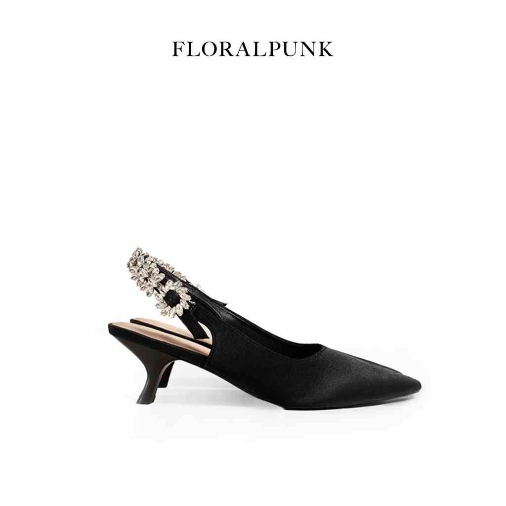 Giày Cao Gót Floralpunk Crystal Slingback Heels 5cm