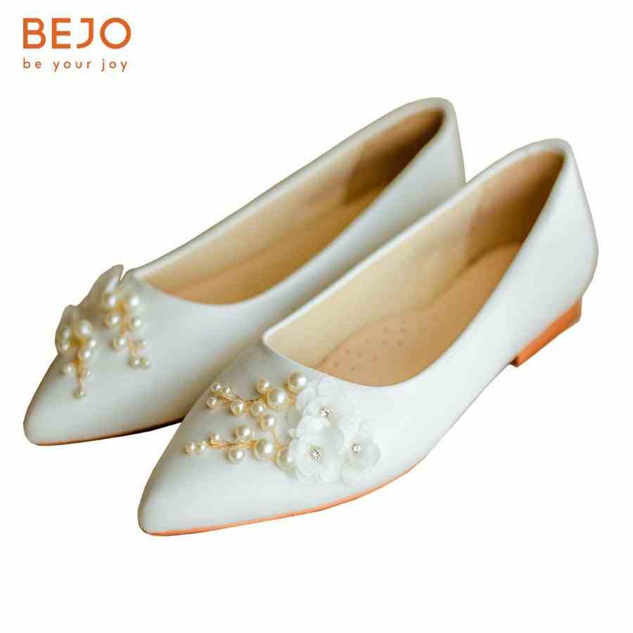 [Mã BMLTB35 giảm đến 35K đơn 99K] Giày Cưới Cao Cấp Bejo Búp Bê Mũi Nhọn - WEDDING SHOES