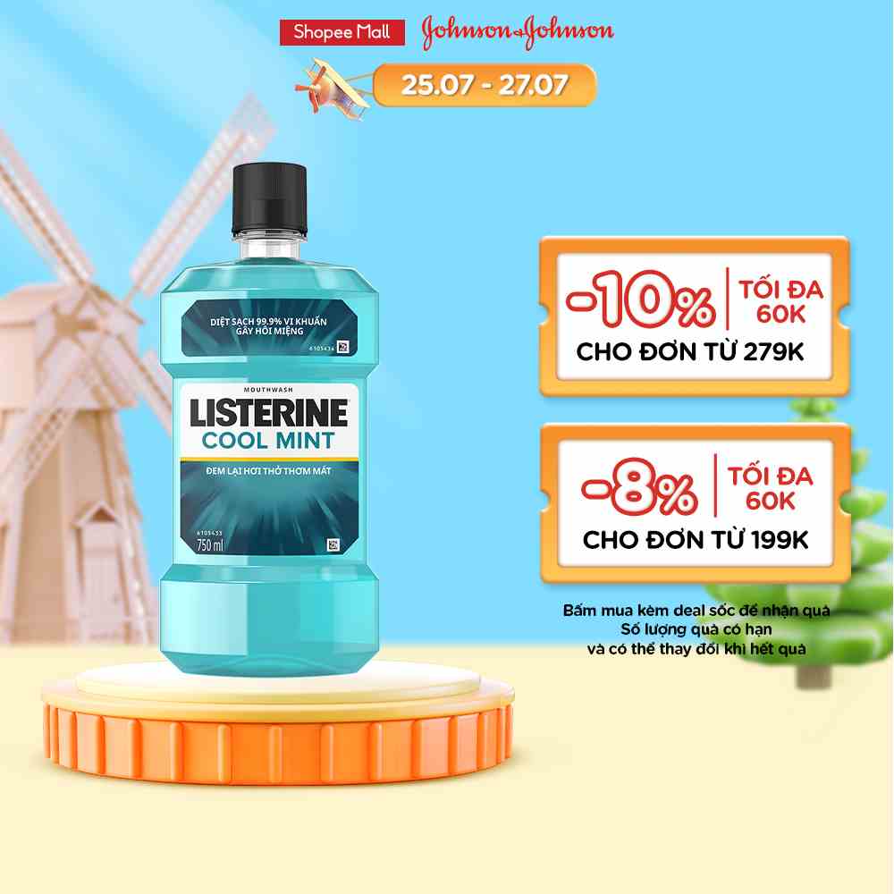 Nước súc miệng Listerine coolmint 750ml - 100945522