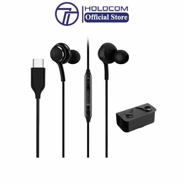 Tai Nghe TypeC Nhét Tai HOLOCOM SS Note 10 Note 10 Plus S20 S20 Plus S20 Ultra S21 Chân Cắm Type C Âm Bass Siêu Hay