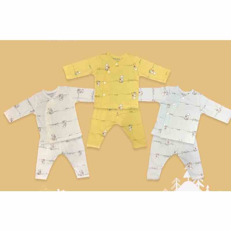 Bộ Quần Áo sơ sinh DT FatherCare Cài Lệch - Chuột Little One FC813