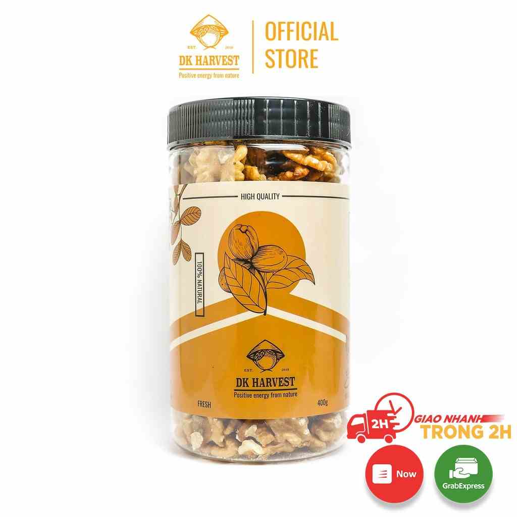 Nhân Hạt Óc Chó DK Harvest Nhập khẩu Mỹ - Trọng lượng 200g/400g - Tốt cho bà bầu và trẻ nhỏ, tác dụng giảm cân