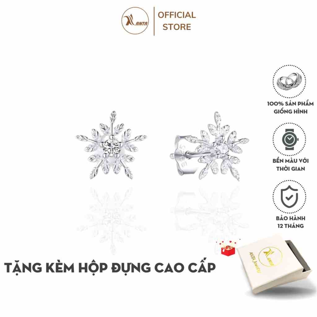 [Mã BMLTB35 giảm đến 35K đơn 99K] Bông tai bạc Ý 925 Hoa Bông Tuyết Dành Cho Nữ ANTA Jewelry ATJ3032B