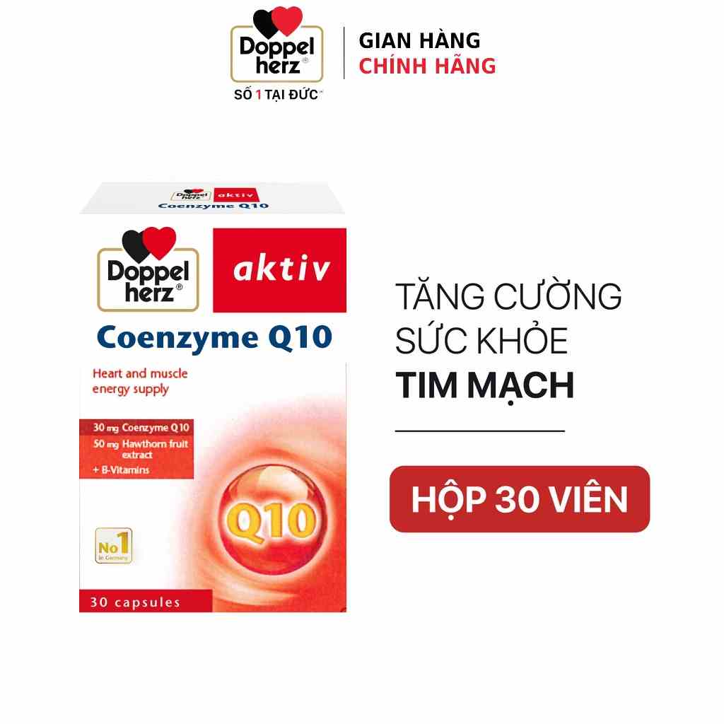 [TPCN Nhập Khẩu] Viên uống bổ tim mạch, điều hòa huyết áp Doppelherz Aktiv Coenzyme Q10 (Hộp 30 viên)