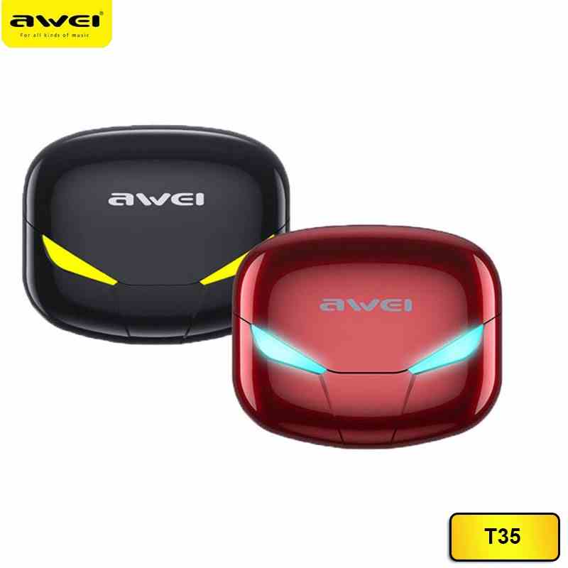 Tai nghe chơi game Awei T35 TWS BT5.0 có đèn LED và cảm ứng thông minh