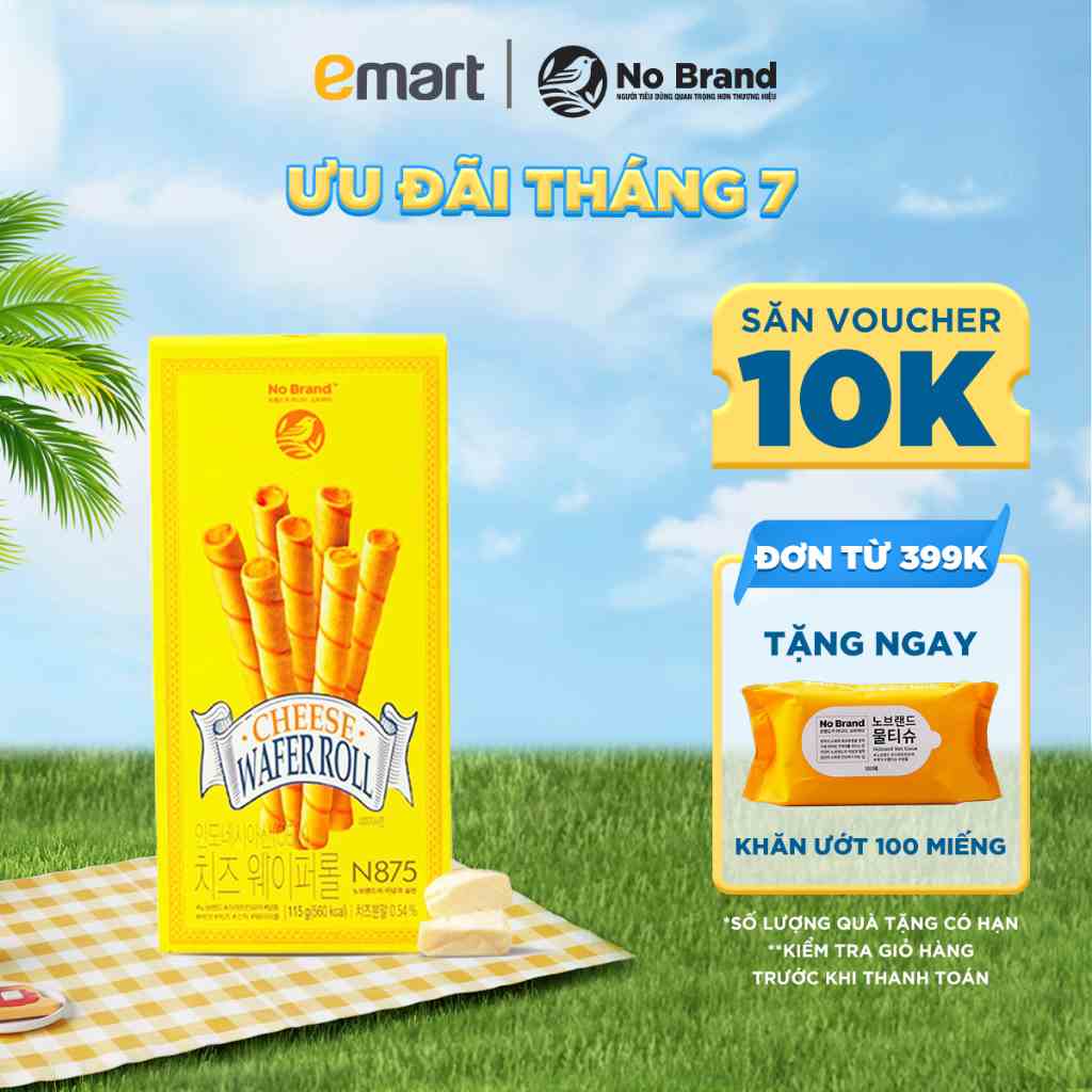 Bánh Ống Nhân Kem Vị Phô Mai No Brand 115g - Emart VN