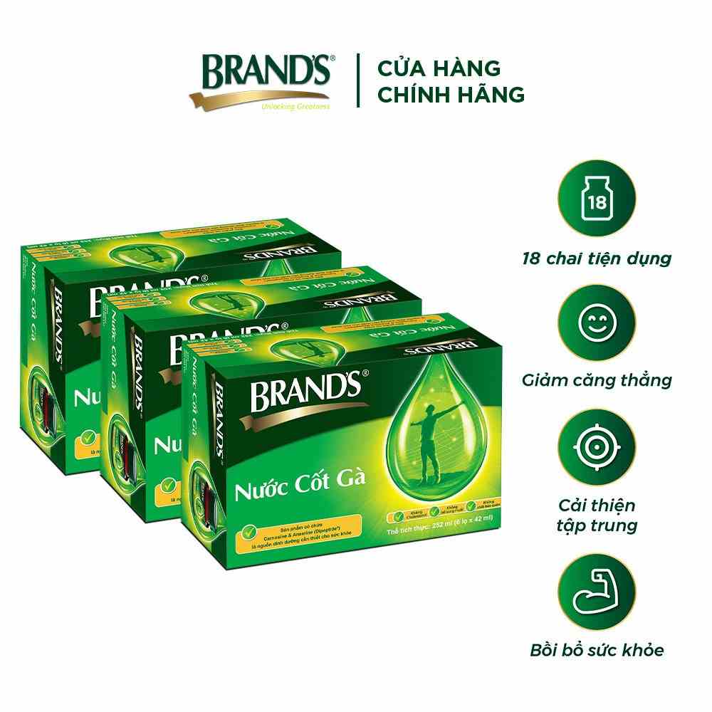 Combo 3 Nước cốt gà BRANDS Vị Truyền Thống (42 ml x 6 lọ)