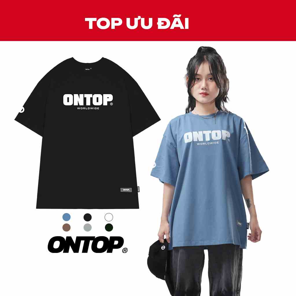 Áo thun basic nam nữ nhiều màu tay lỡ form rộng local brand ONTOP - Bolder Tee O20 - T8