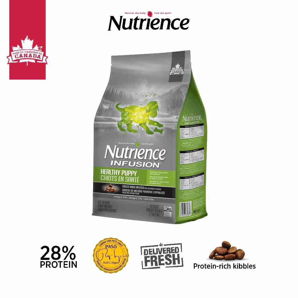 Thức Ăn Cho Chó Con Nutrience Infusion Healthy Puppy - thịt gà và rau củ trái cây tự nhiên 2.27kg