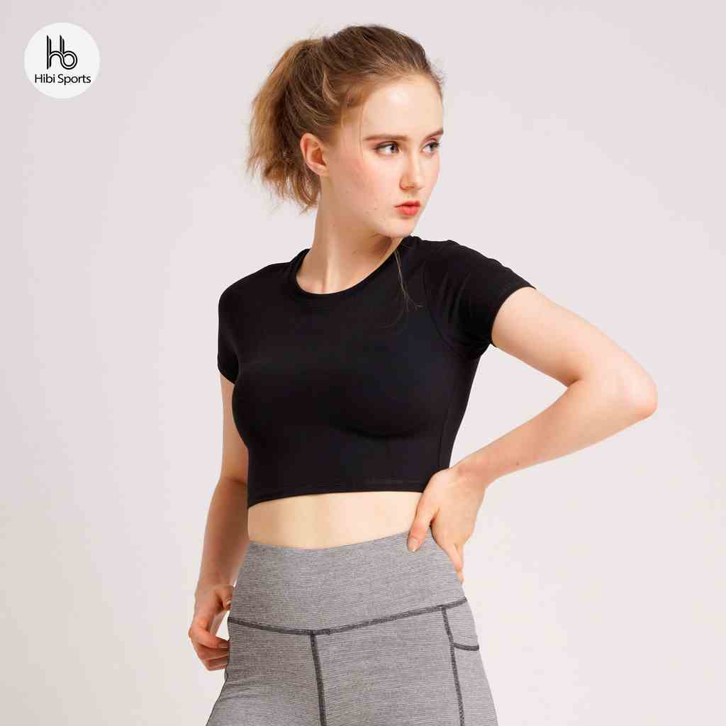 Áo tập Yoga - Gym Croptop có tay Hibi Sports CR807