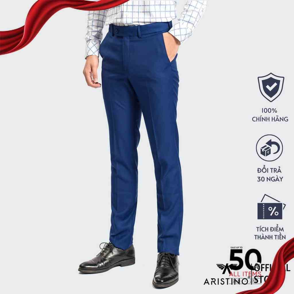 Quần âu nam ARISTINO dáng Slim fit ôm vừa phải, thiết kế chỉn chu với nếp ly vĩnh viễn, chất liệu thoáng mát - ATR00308