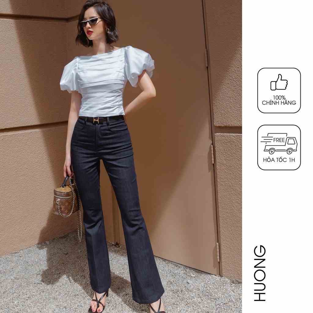 Quần denim ống loe nữ HUONG BOUTIQUE HBQ98