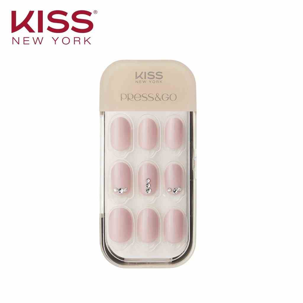 Bộ 30 Móng Tay Gel Tự Dán Press & Go Kiss New York Nail Box - Simply Pink (KPN11K)