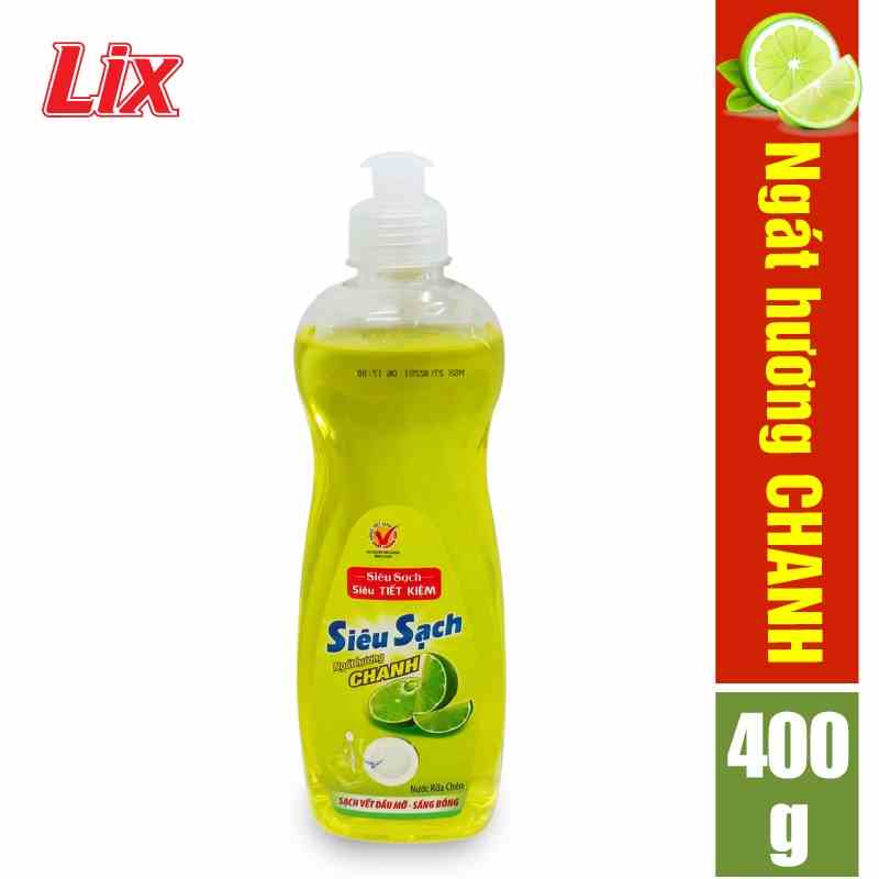 [Mã BMLTA35 giảm đến 35K đơn 99K] Nước rửa chén LIX siêu sạch hương chanh 400g NS408