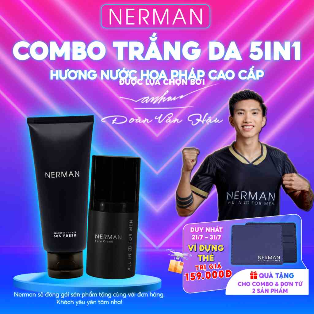 Combo trắng da cho nam Nerman Perfect Whitening