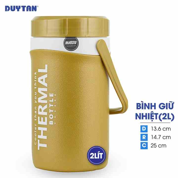 [Mã BMLTA35 giảm đến 35K đơn 99K] Bình giữ nhiệt nhựa DUY TÂN Matsu 2 lít (14.7 x 15 x 25 cm) - 35322