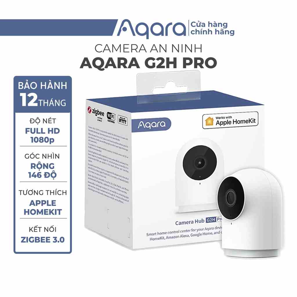 Camera wifi tích hợp Hub Zigbee Aqara G2H Pro - độ phân giải Full HD 1080p, tương thích Apple HomeKit, đàm thoại 2 chiều