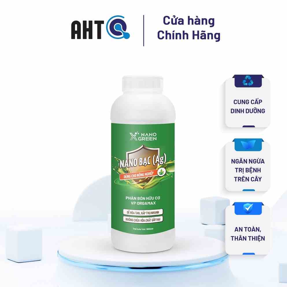 Nano bạc Nano Xgreen cung cấp dưỡng chất, tăng đề khoáng, hỗ trợ cho cây có triệu chứng vàng lá, thối rễ 1000ml