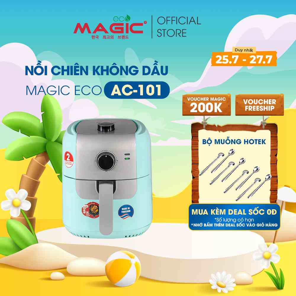 Nồi chiên nướng không dầu Magic Eco AC-101 5.5L, bảo hành chính hãng