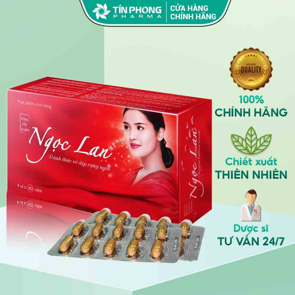 Viên Uống Hồi Xuân Ngọc Lan Cải Thiện Thiếu Hụt Nội Tiết Tố Nữ Làm Đẹp Da Chậm Quá Trình Lão Hóa Hộp 40 Viên TTP004