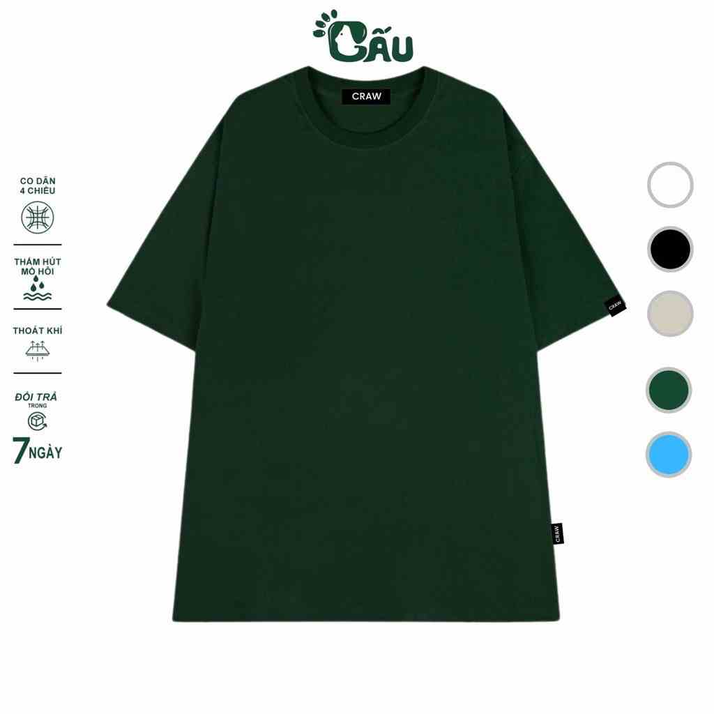 Áo thun tay lỡ Gấu 194 Unisex from rộng phong cách Local Brand Ulzzang vải coton cao cấp dày dặn, co dãn - TRƠN