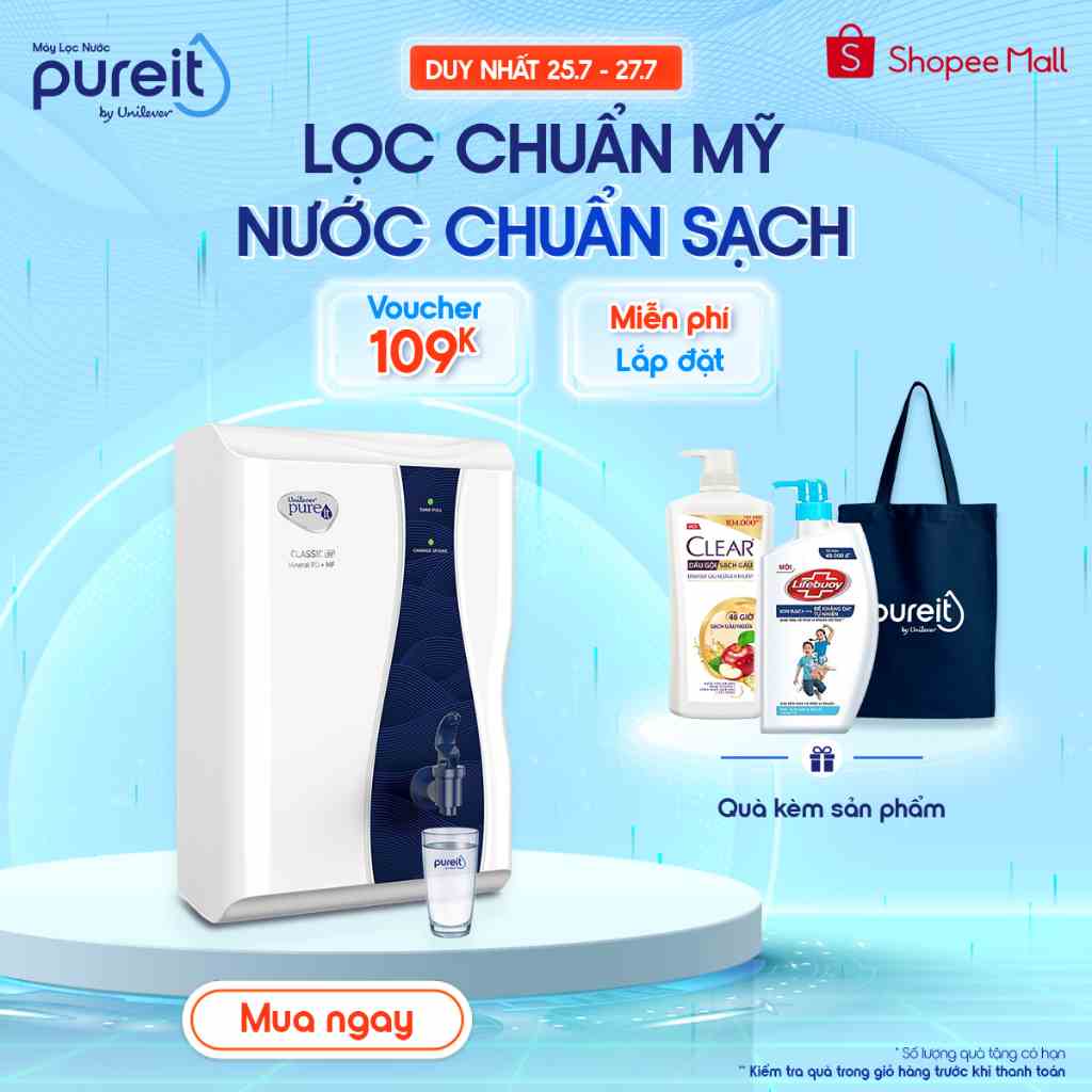 [25.7- 27.7 QUÀ TẶNG 550K | MIỄN PHÍ LẮP ĐẶT | BẢO HÀNH 12 THÁNG] Máy lọc nước Pureit Casa G2