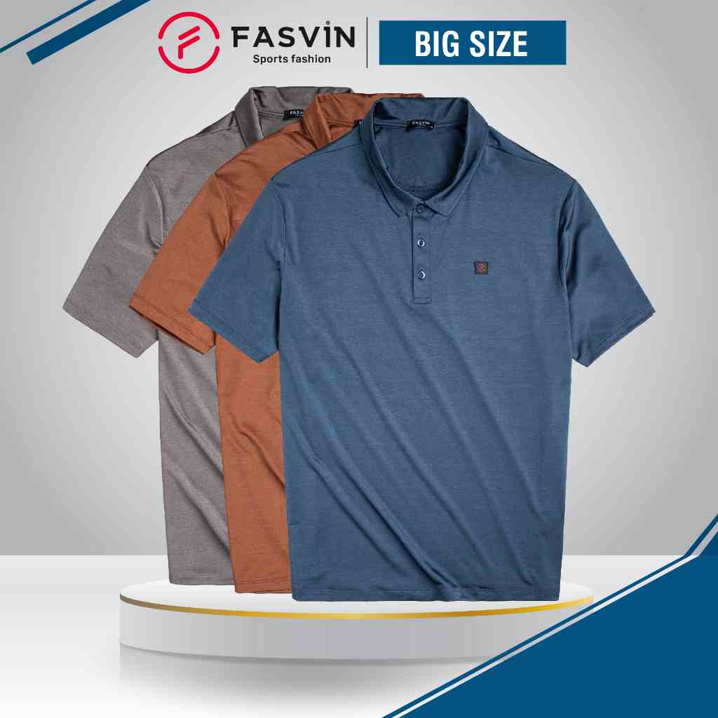 Áo Polo nam BIGSIZE FASVIN PL23188.HN chất vải thun thể thao cao cấp phom dáng đẹp