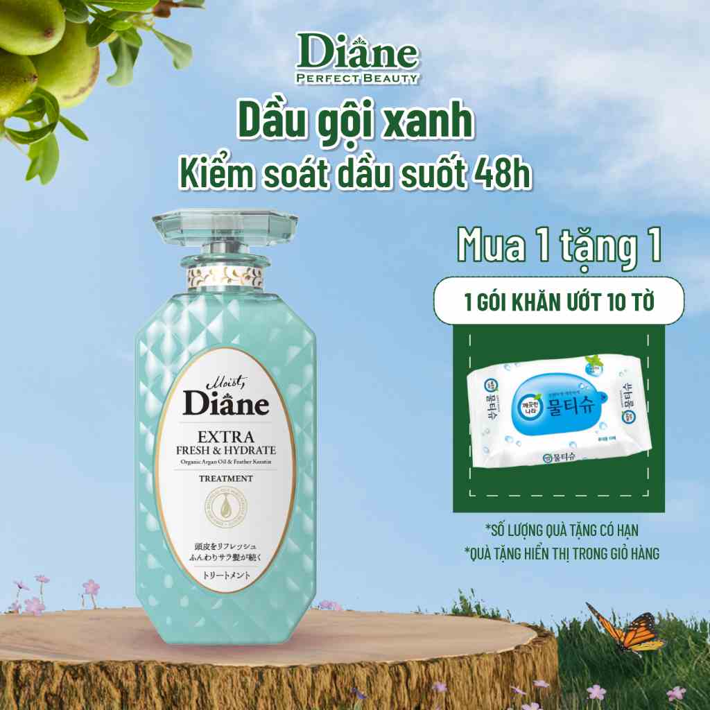 [Mã BMLTB35 giảm đến 35K đơn 99K] Dầu xả kiểm soát dầu Moist Diane Extra Fresh & Hydrate - 450ml