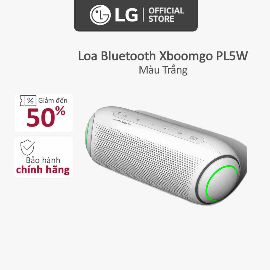 [Mã ELRE2TR giảm 8% đơn 500K] Loa Bluetooth Di Động LG Xboomgo PL5W - Hàng Chính Hãng - Màu Trắng