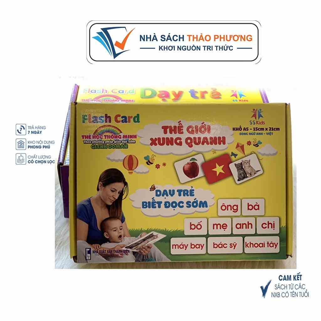 Bộ thẻ Flashcard Việt Hà chủ đề Thế giới xung quanh A5 (15x21cm) song ngữ Việt Anh (phương pháp Glenn Doman)