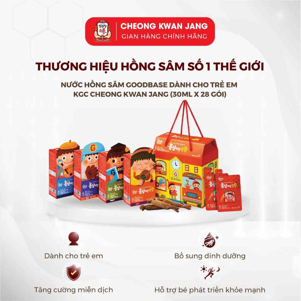 Nước Hồng Sâm Hàn Quốc Goodbase Cho Bé KGC Cheong Kwan Jang (30ml x 28 gói)